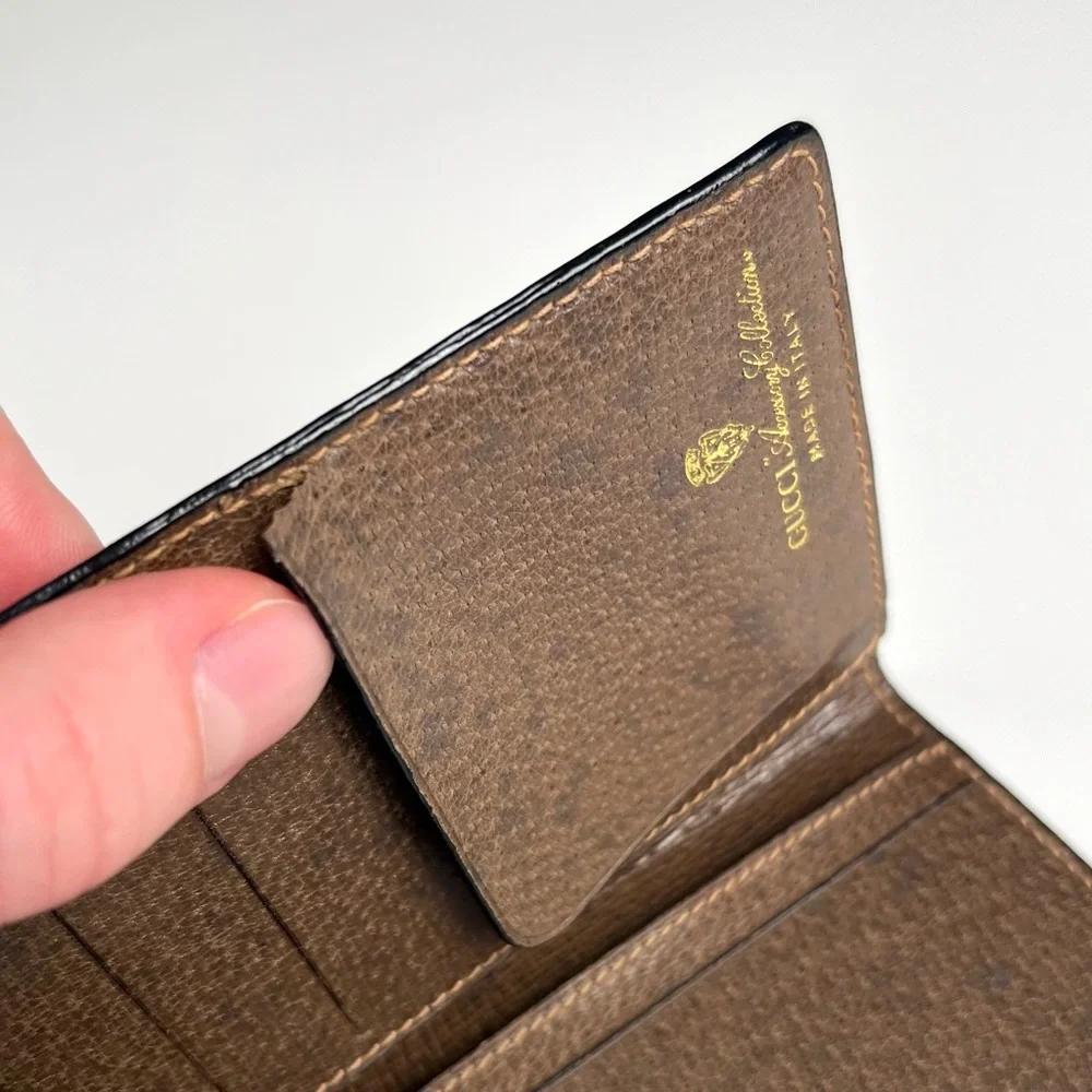 Gucci Beige and Brown Wallet and check book - Picture 9 of 11
